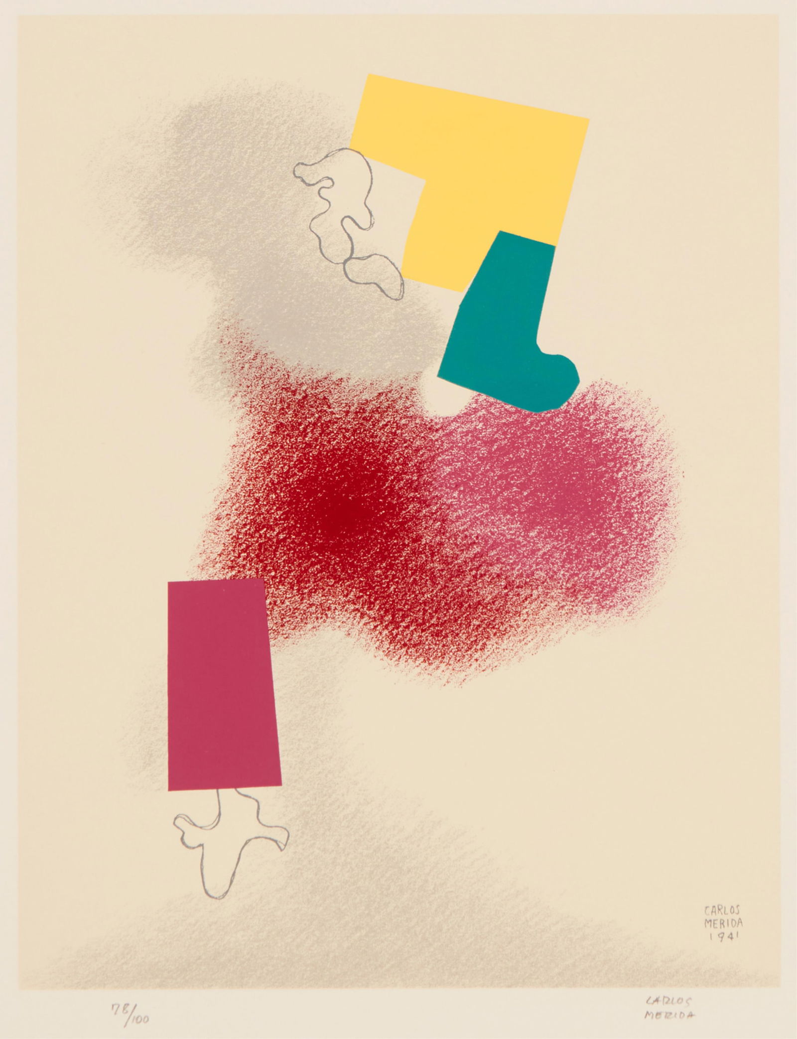 Carlos Merida (1891-1984, Guatemalan), Untitled from the Cielos Luminicos"" portfolio 1941" (1 of 6)