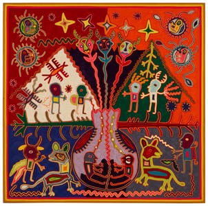 Jose Bentez Sanchez (1938-2009 Mexico) "The God Spirits Disappear from the Underworld to Form the