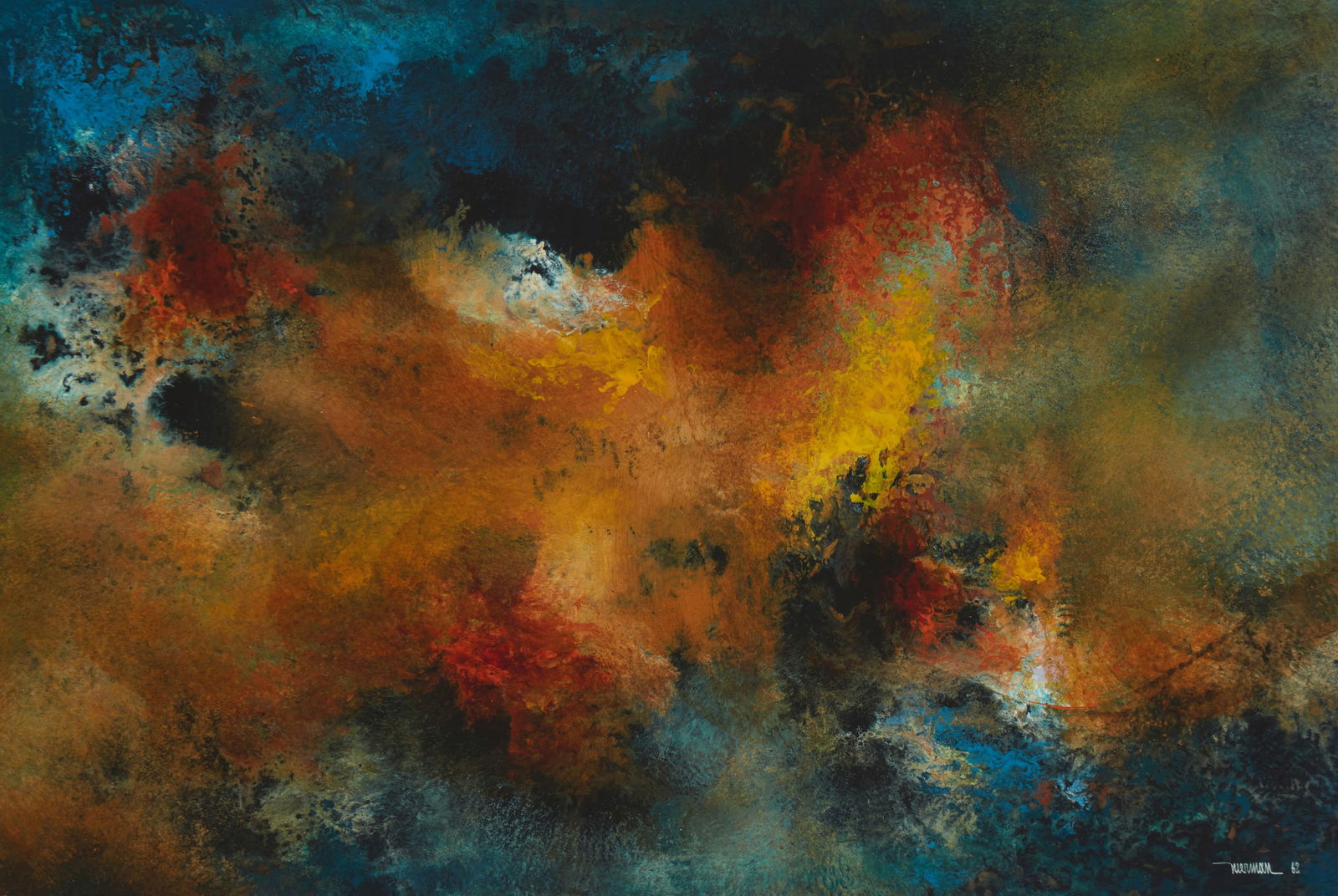 Leonardo Nierman (1932-2023, Mexican), "Enchanted City," 1962 (1 of 6)