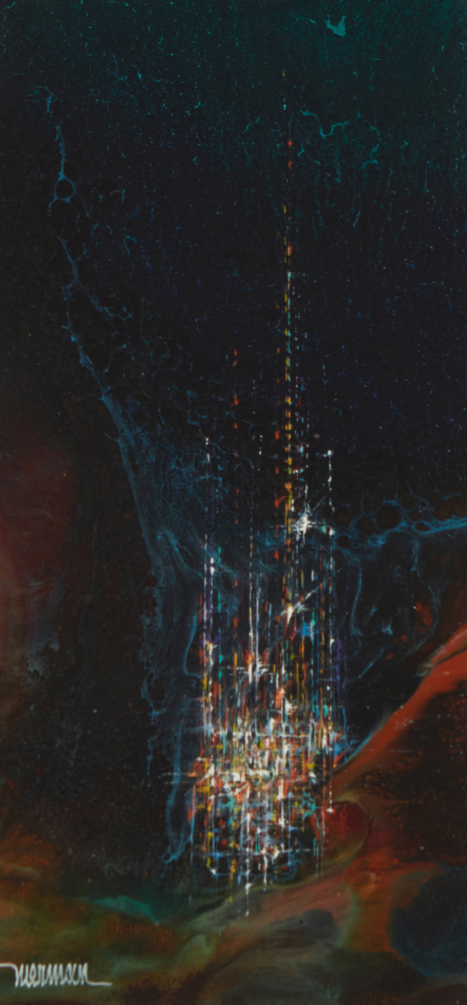 Leonardo Nierman (1932-2023, Mexican), "Flames in Red" (1 of 6)