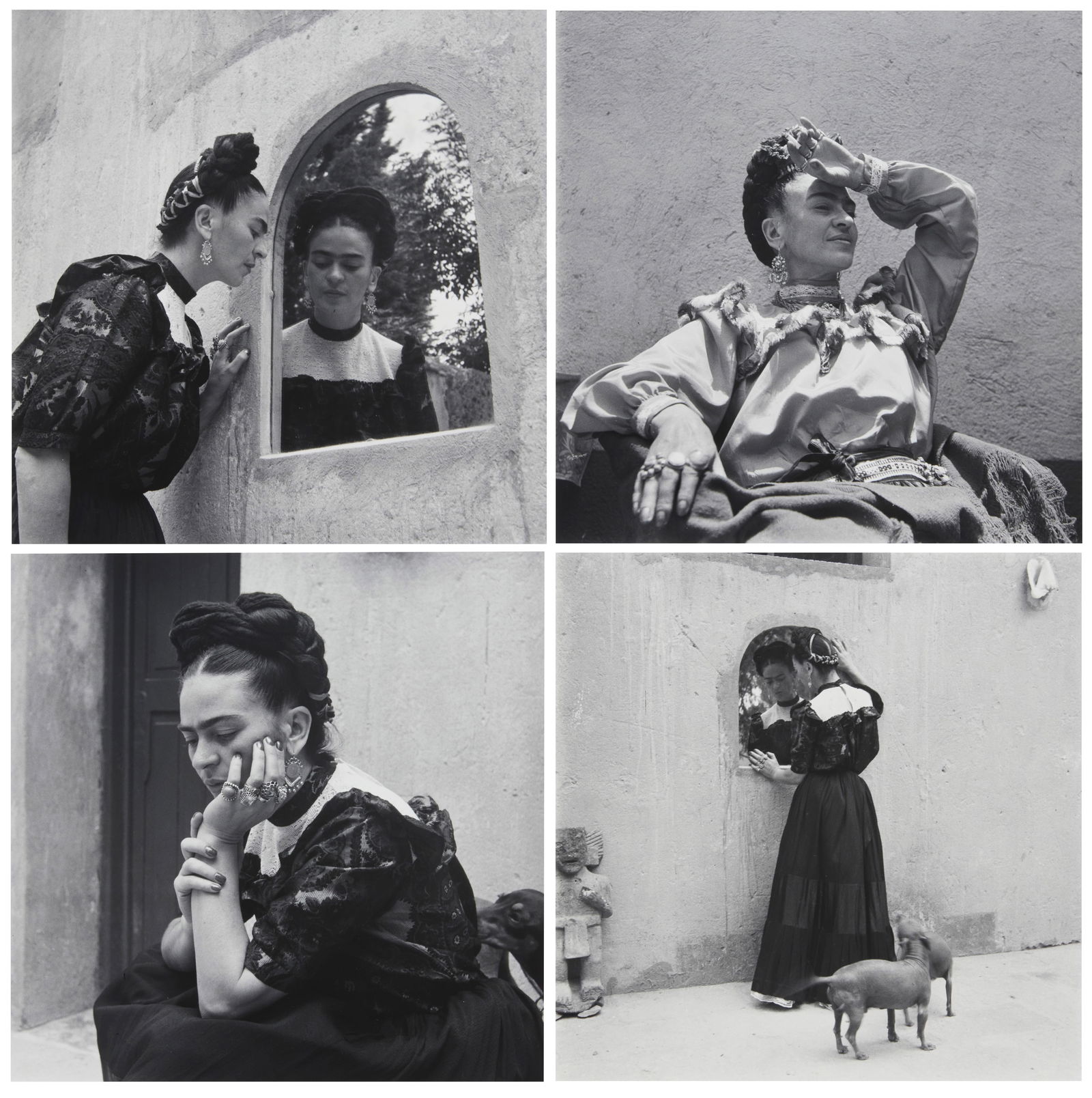 Lola Alvarez Bravo (1903-1993, Mexican), Four portraits of Frida Kahlo (1 of 20)