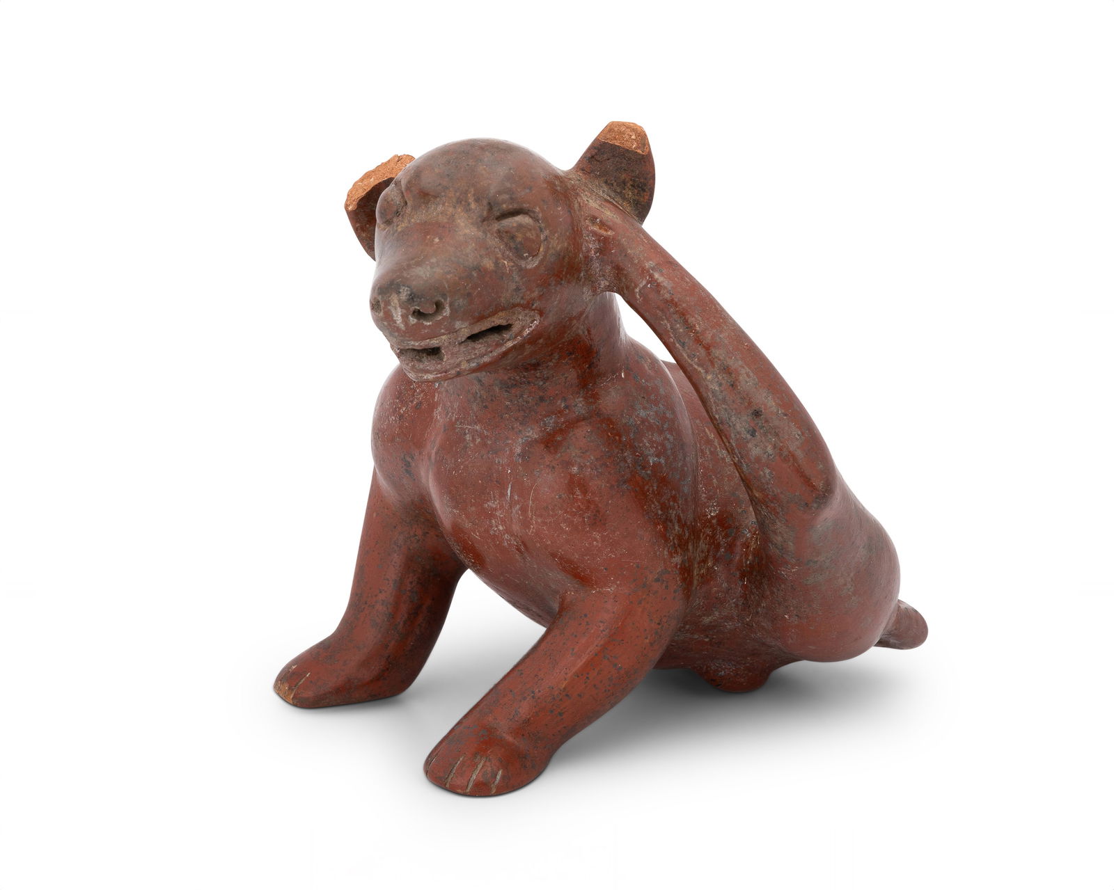 A Pre-Columbian Colima pottery dog figure (1 of 3)