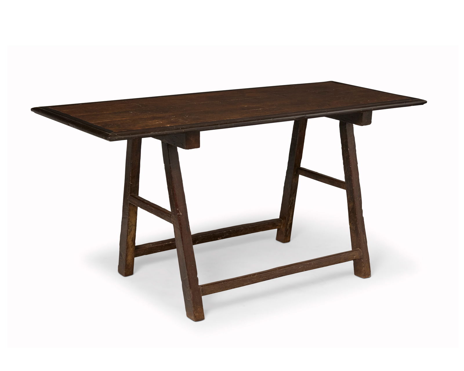 A Brazilian carved wood trestle table (1 of 7)