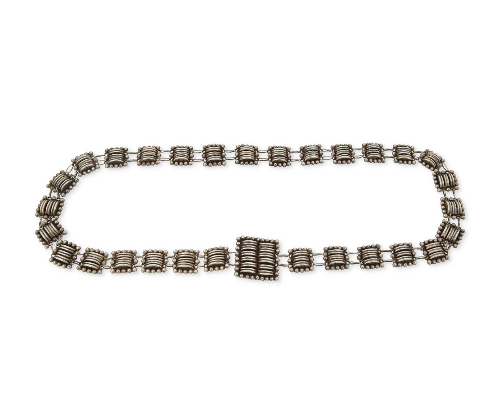 A Mexican sterling silver link concho belt (1 of 2)