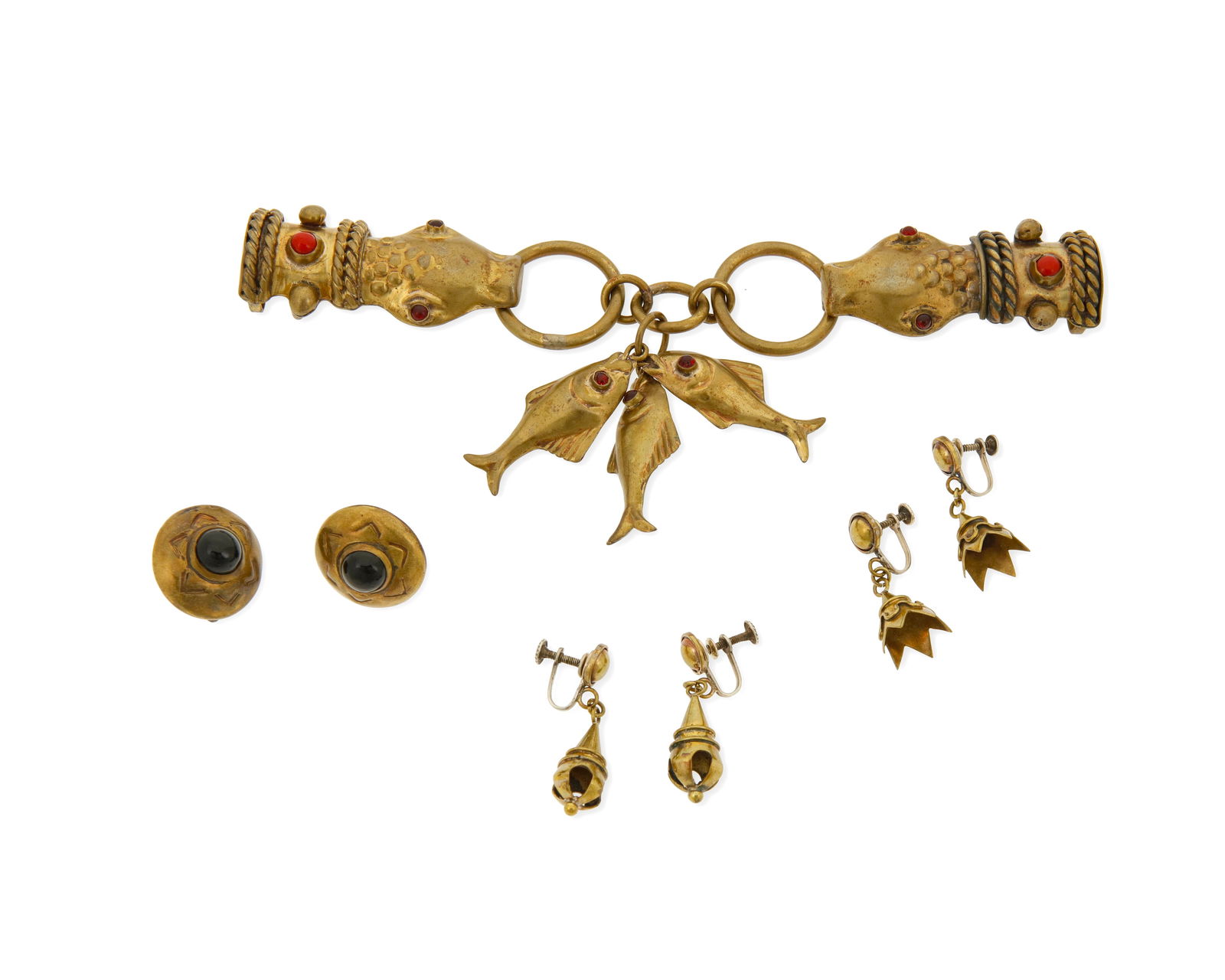 A group of Mexican mixed metal jewelry including Hubert Harmon (1 of 2)