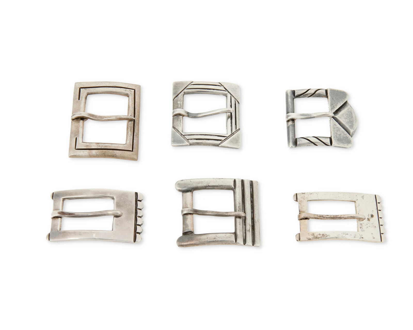 A group of Hector Aguilar Mexican silver belt buckles (1 of 2)