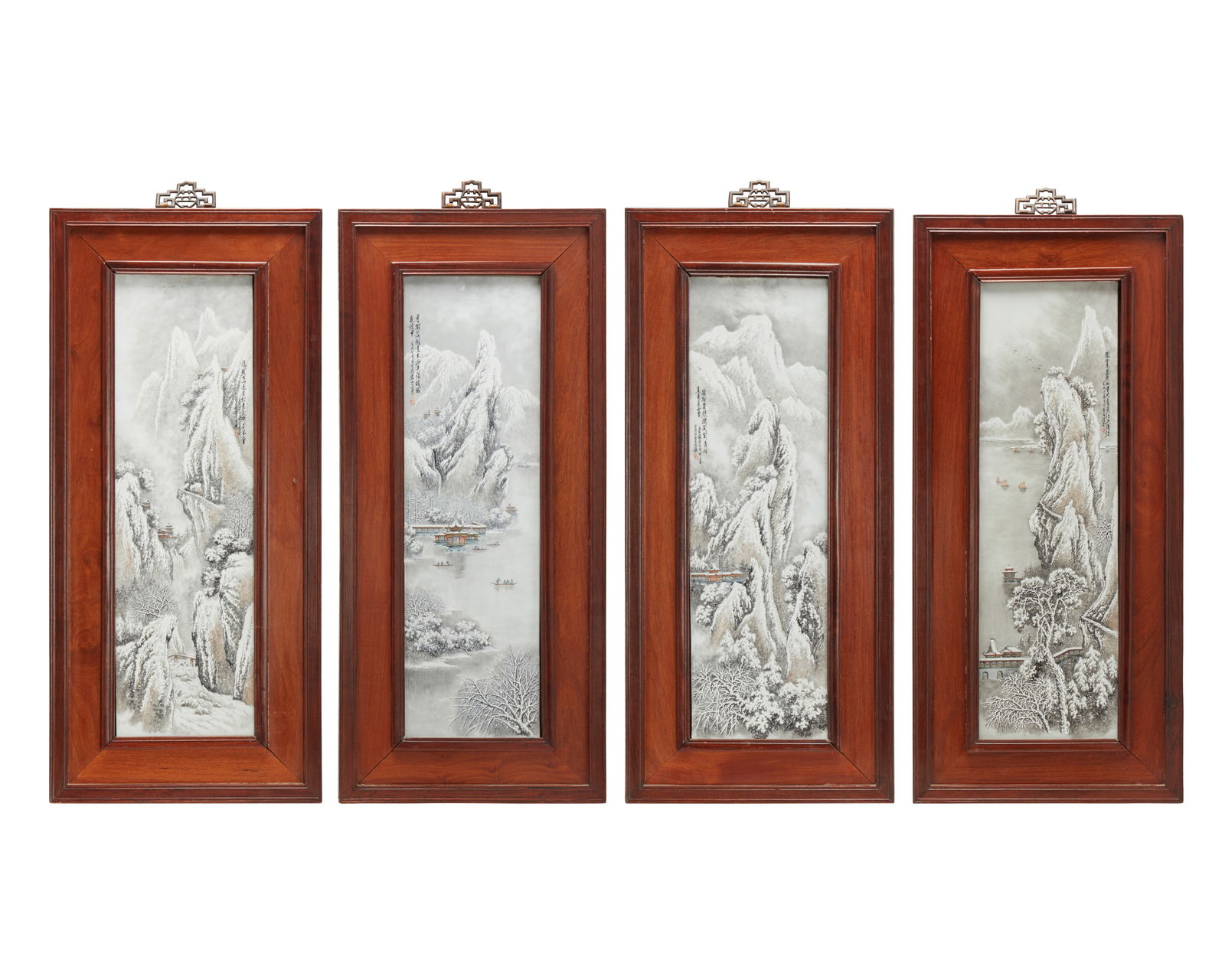 A set of Chinese painted porcelain plaques (1 of 15)