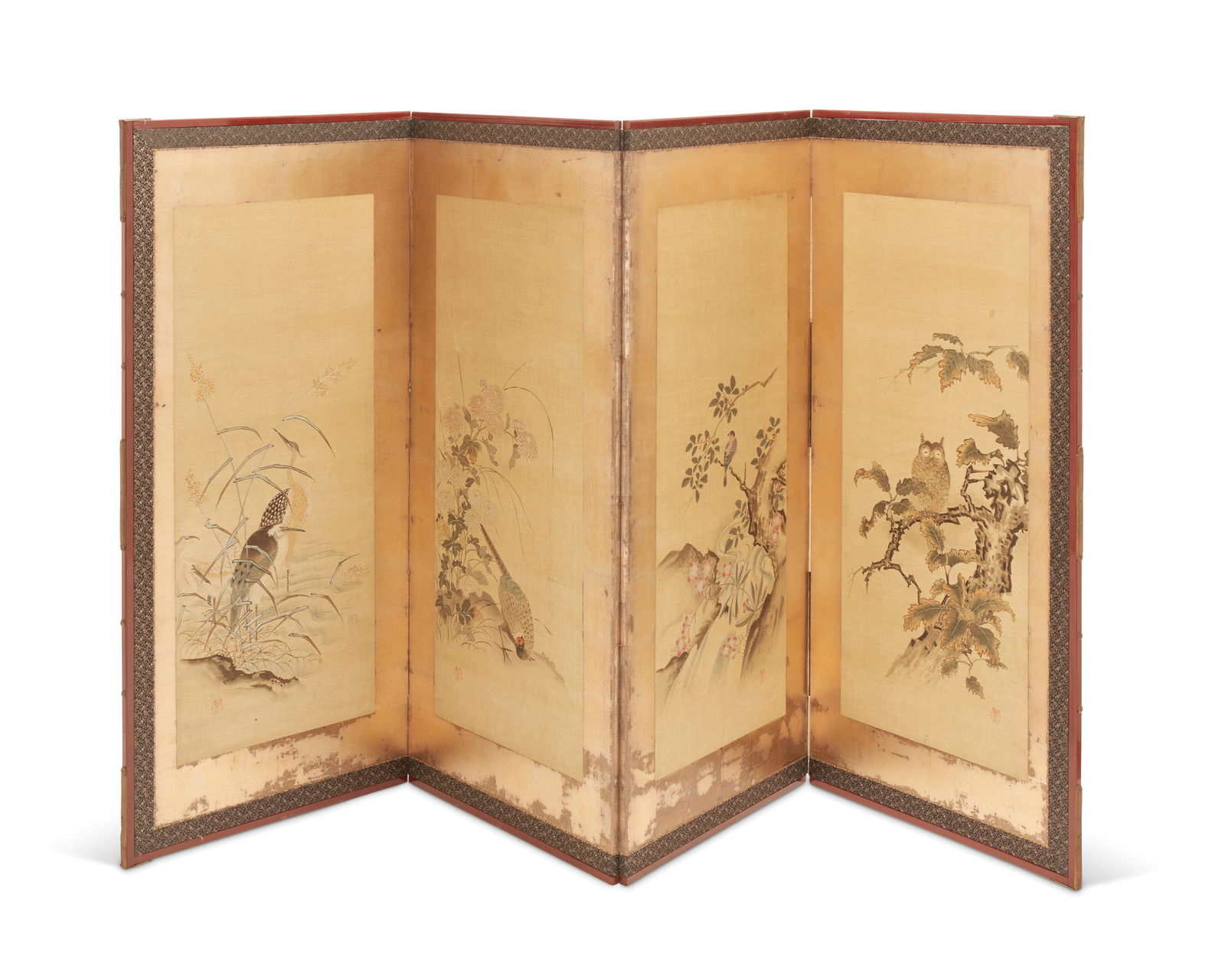 An Asian four-panel folding screen (1 of 9)
