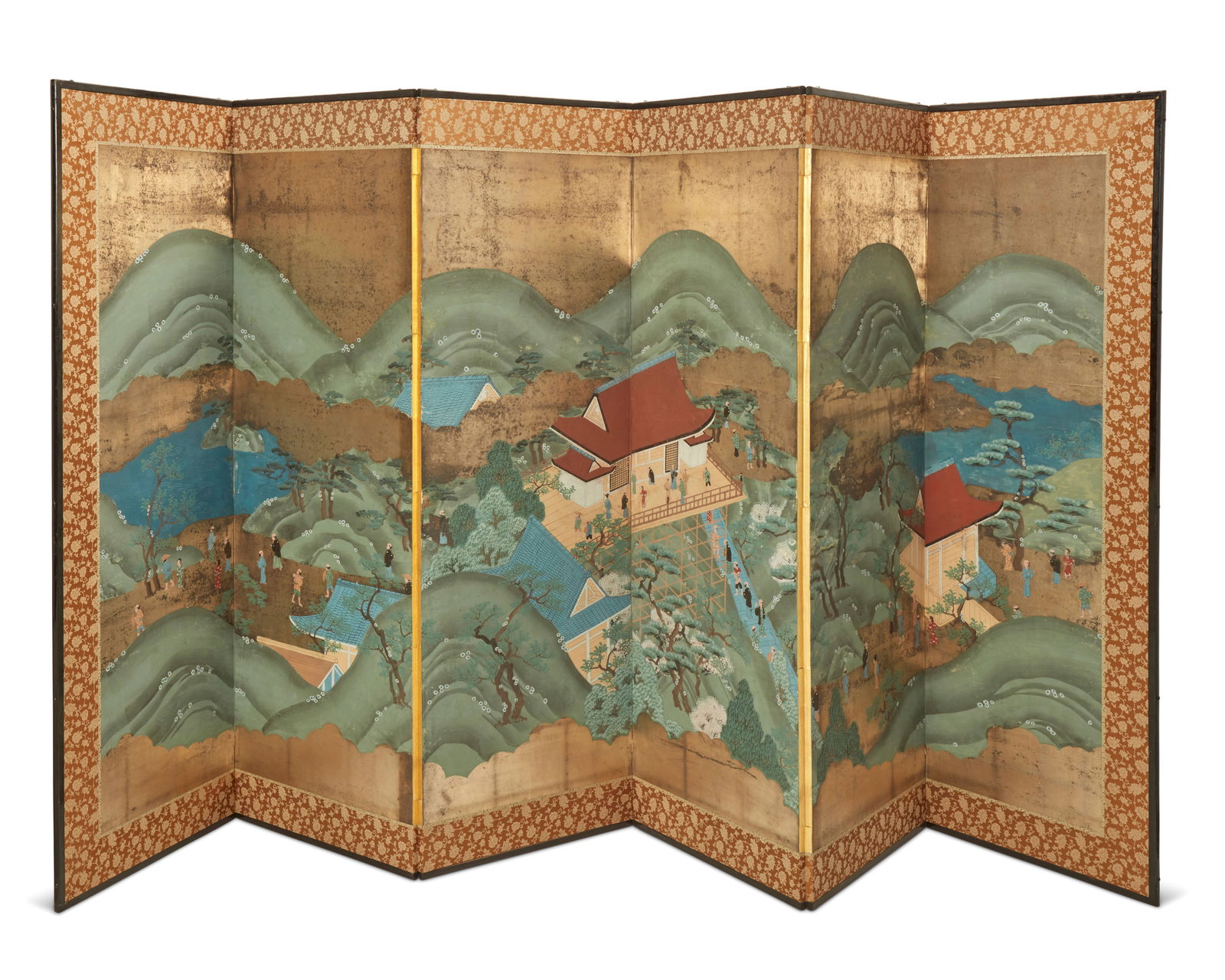 A Japanese six-panel byobu screen (1 of 7)
