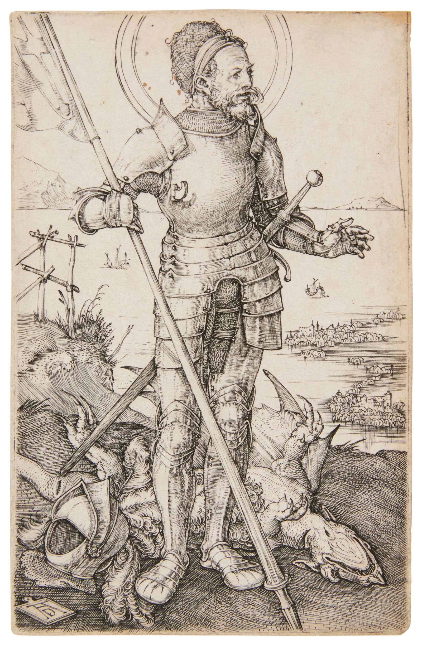 Albrecht Durer (1471-1528), "St. George on Foot," circa 1502 (1 of 5)