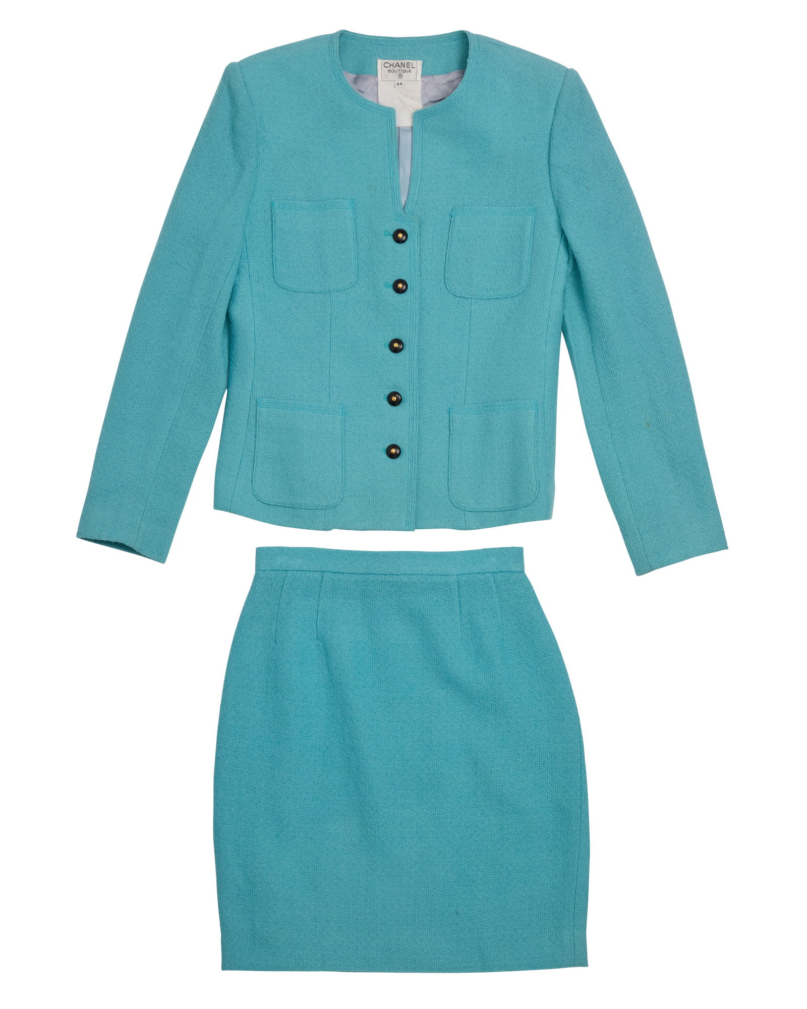 CHANEL: A Vintage Boutique Blue Boucle Skirt Suit (1 of 2)