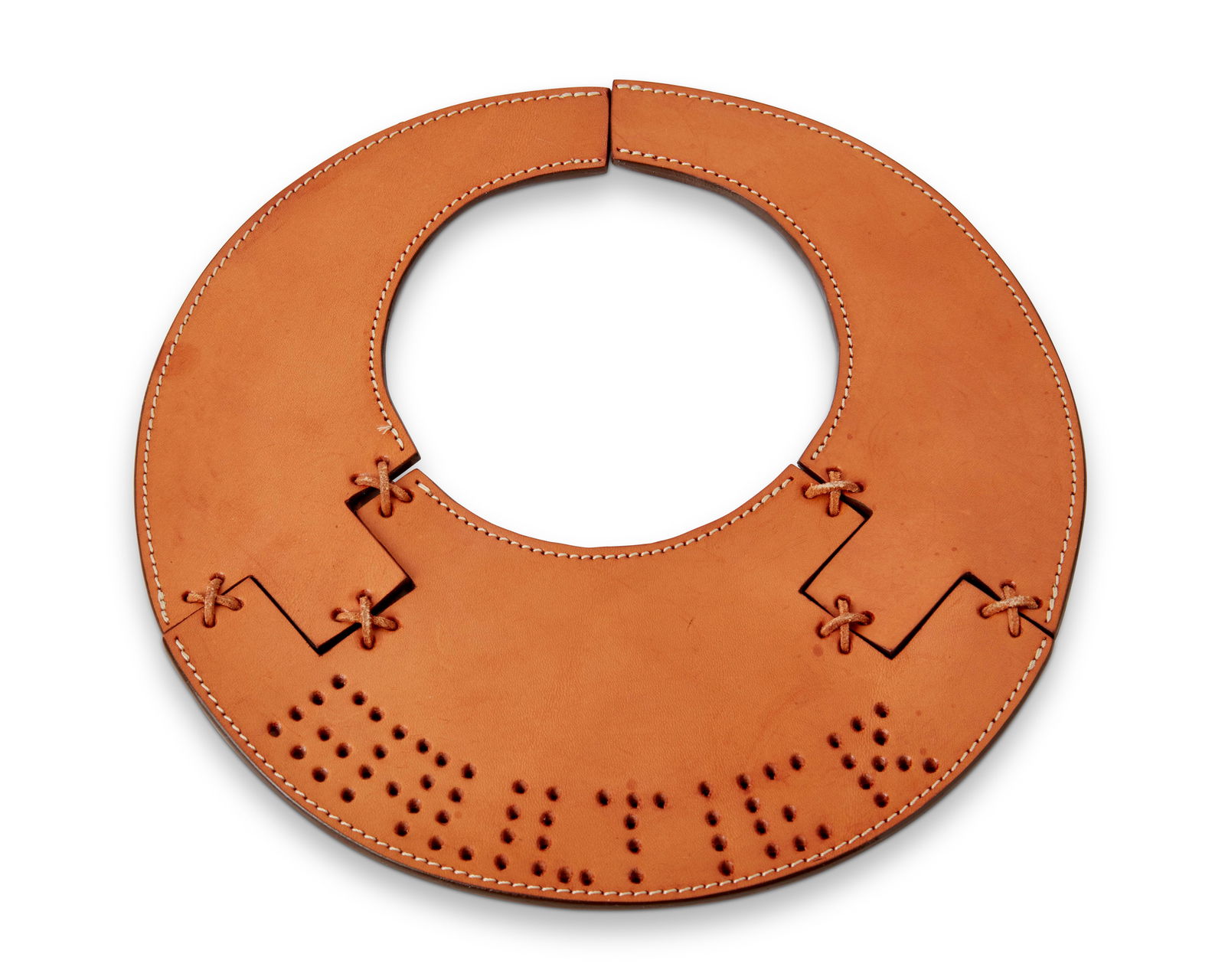 Jean Paul Gaultier: A Leather Plastron Neckpiece (1 of 3)