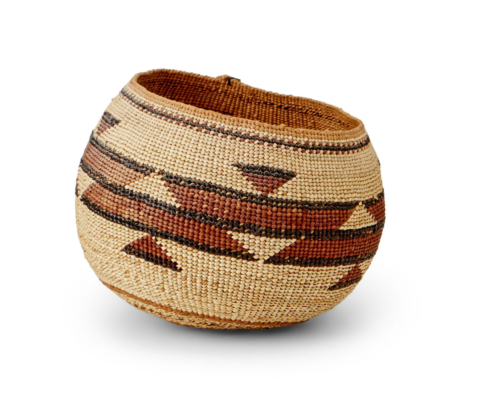 A Hupa/Yurok/Karuk polychrome basket (1 of 3)