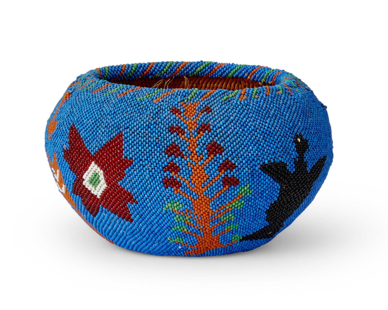 A Paiute pictorial beaded gift basket (1 of 4)