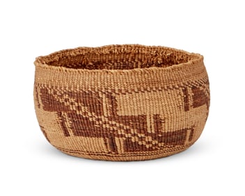 A Pit River basketry bowl