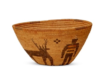 A Panamint polychrome basket