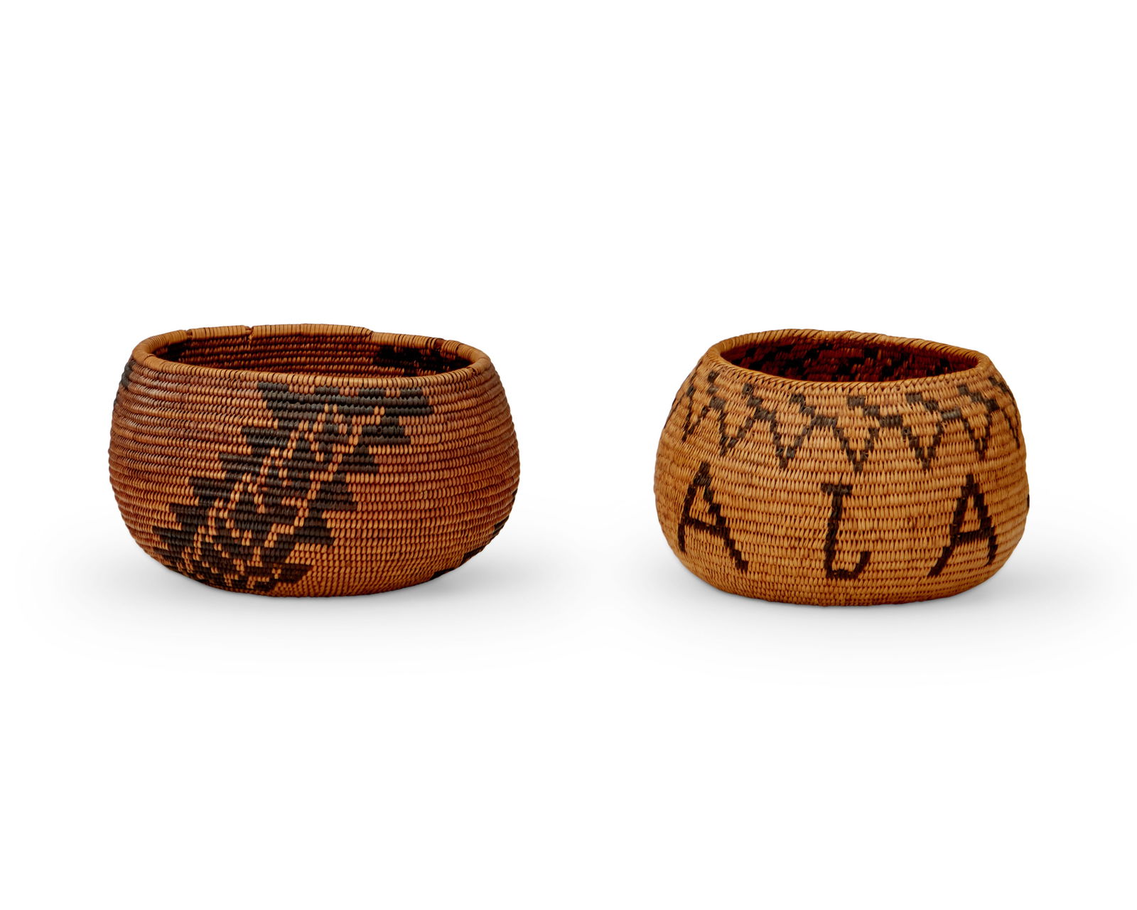 Two California basketry bowls (1 of 3)
