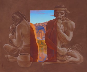 Brant Gebhart (b. 1940), "Hohokam Dwelling Place," 1985