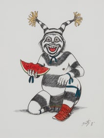 Neil Randall David Sr. (b. 1944, Hopi), "Koshare (Clown) Court Jester," 1995