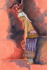 Amado Maurilio Pena (b. 1943, Pascua Yaqui), "Esperando" from the "Maso Series," 2000