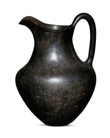 A Southwest Pueblo blackware pottery pitcher