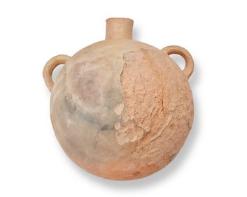 A large Hopi pottery canteen