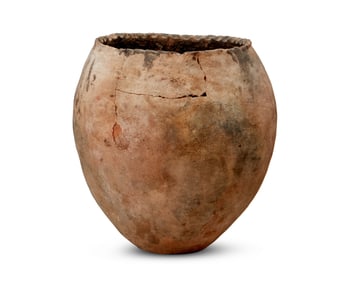 A large Southwest pottery cooking pot