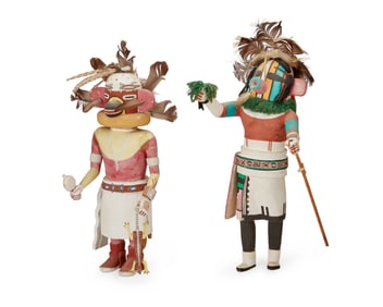 Two Hopi katsina figures