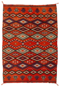 A Navajo Germantown double saddle blanket