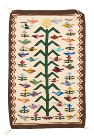 A Navajo Tree of Life pictorial textile