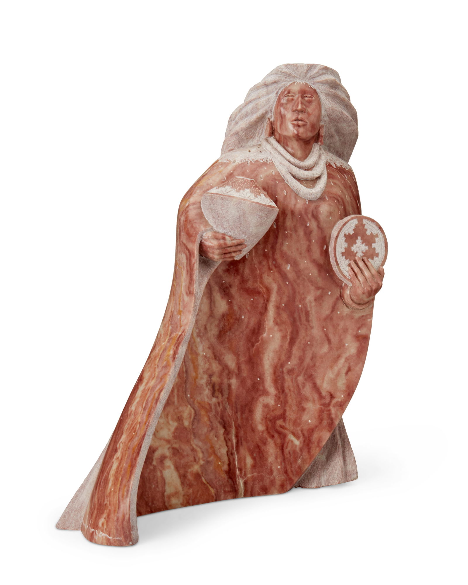 Greg Johnson (b. 20th century), Woman with pot and basket (1 of 3)