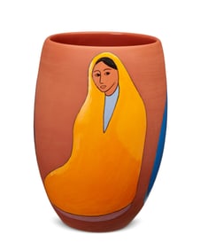 R. C. Gorman (1932-2005, Navajo/Dine), "3-Navajo Women," 1994