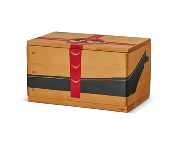 C. Wade Green (b. 20th century, Makah), A carved wood sun box, 2001