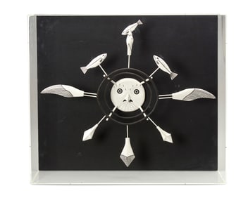 A Contemporary Northwest Coast snowy owl dance mask