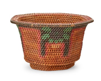 A Northwest Coast polychrome basket