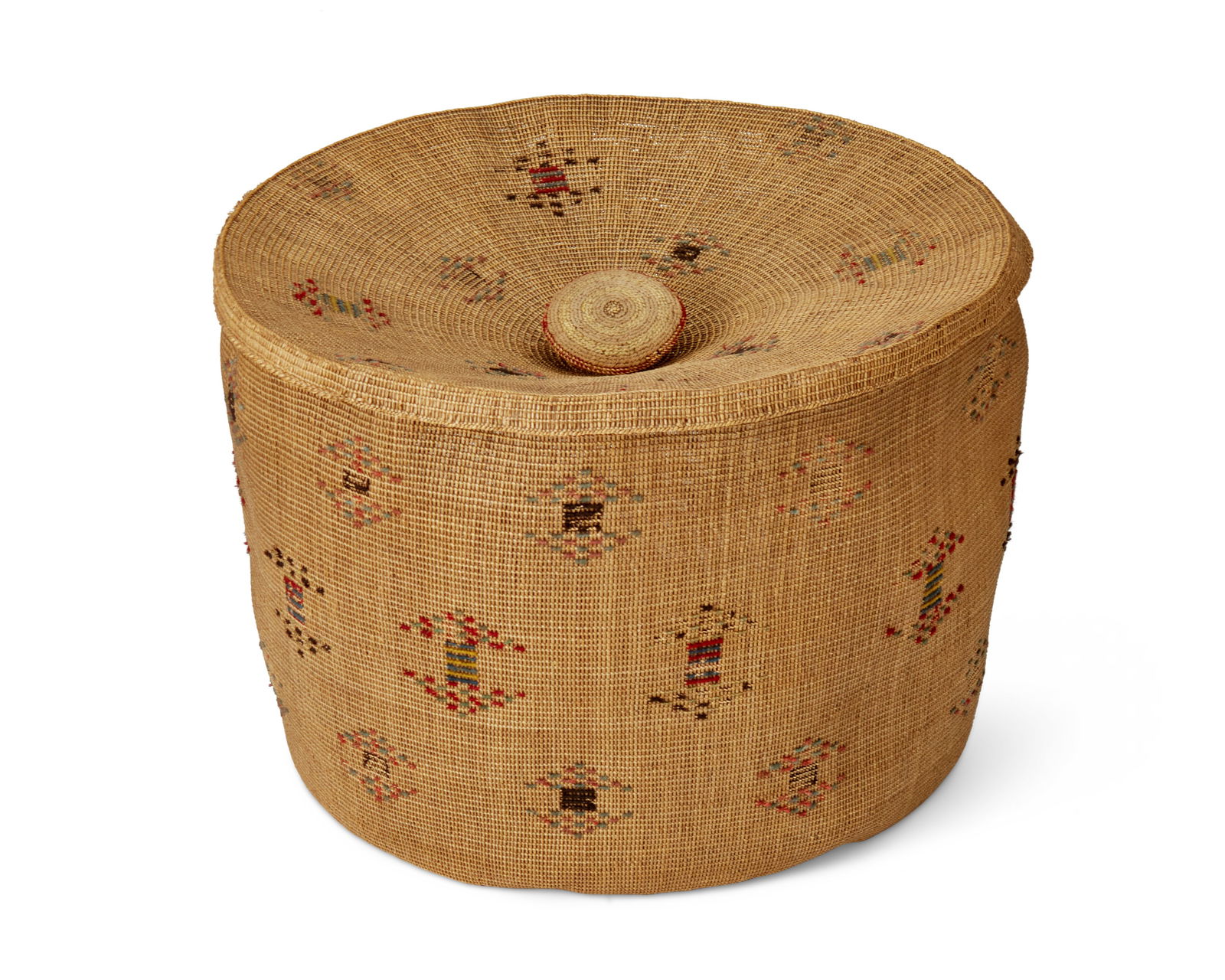 An Aleutian Islands lidded basketry vessel (1 of 4)