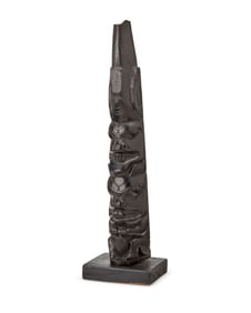 A Northwest Coast carved argillite totem