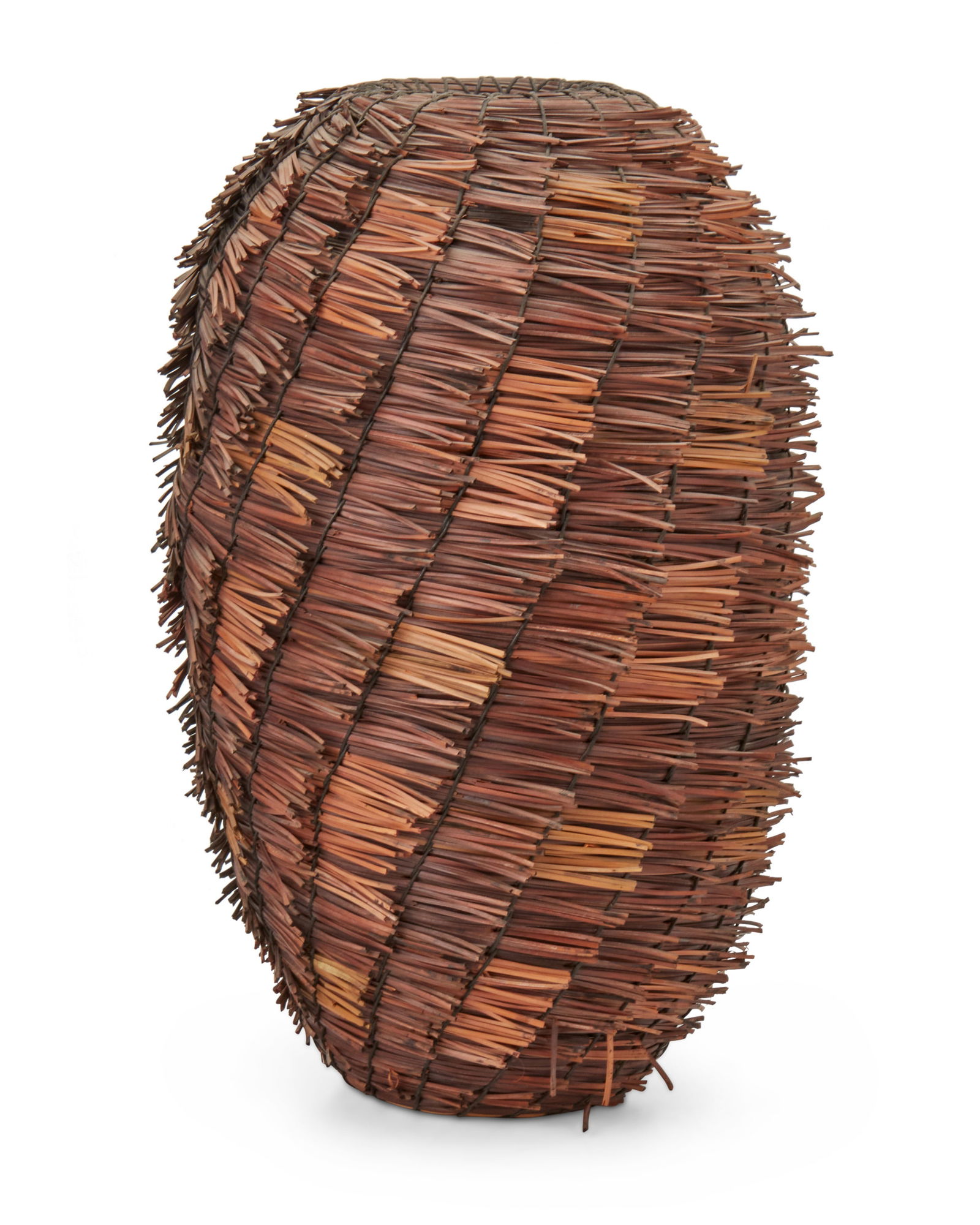 A Contemporary pine needle basketry vase (1 of 3)