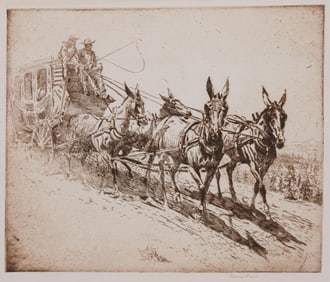 Edward Borein (1872-1945), "The Overland Coach"