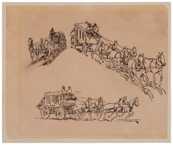Edward Borein (1872-1945), Stagecoach sketches