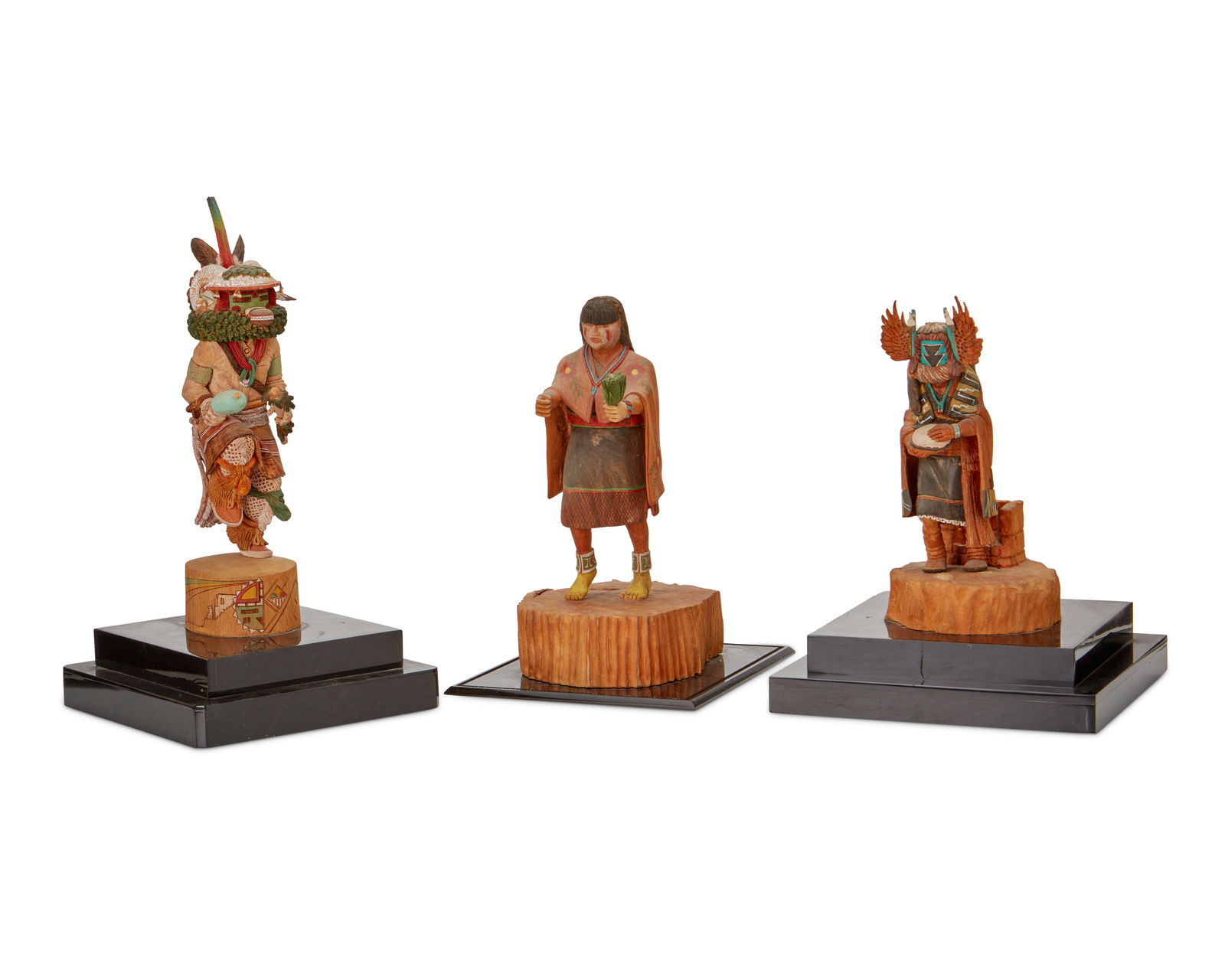 Three Hopi polychrome katsina figures (1 of 3)