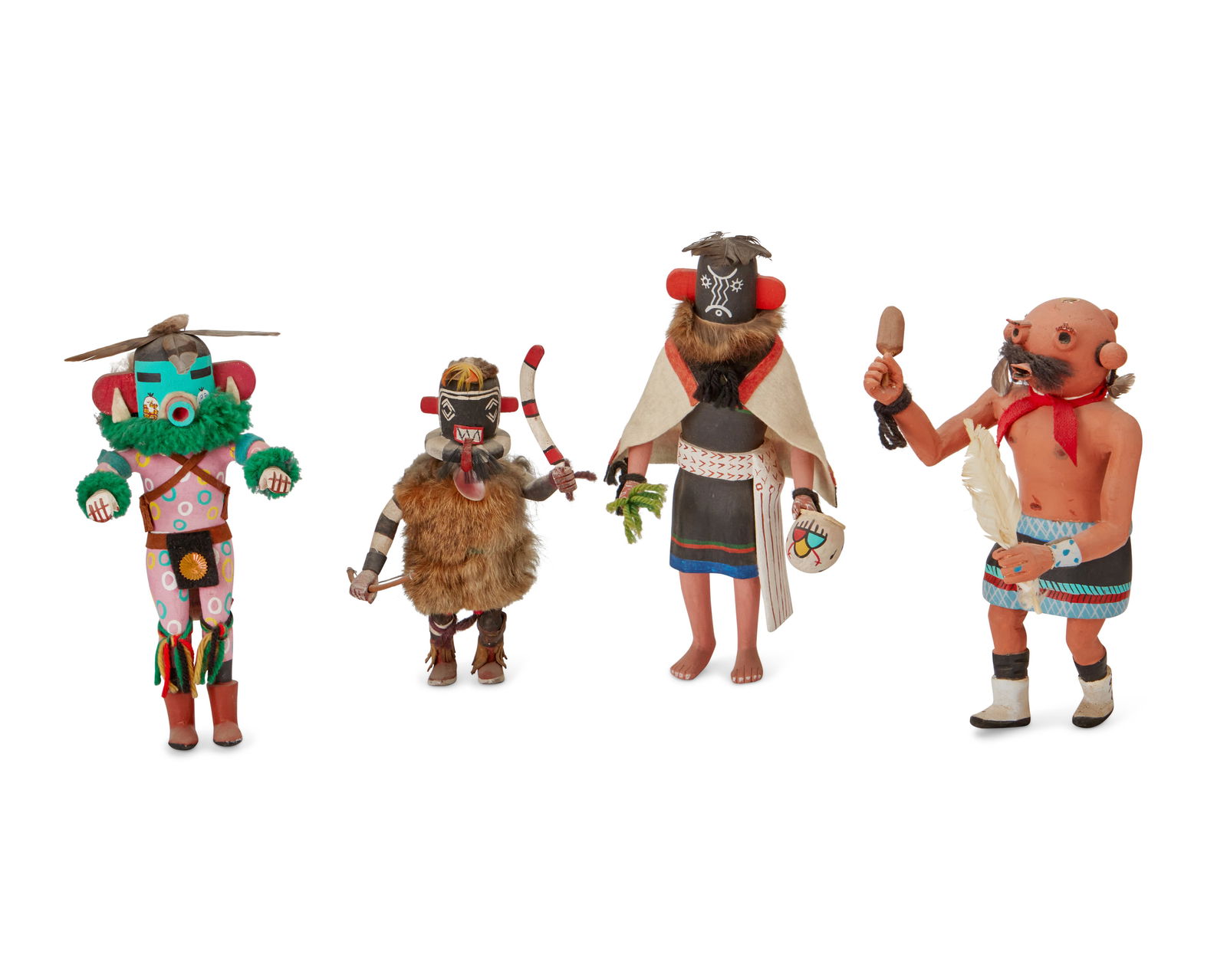 Four Hopi polychrome katsina figures (1 of 2)