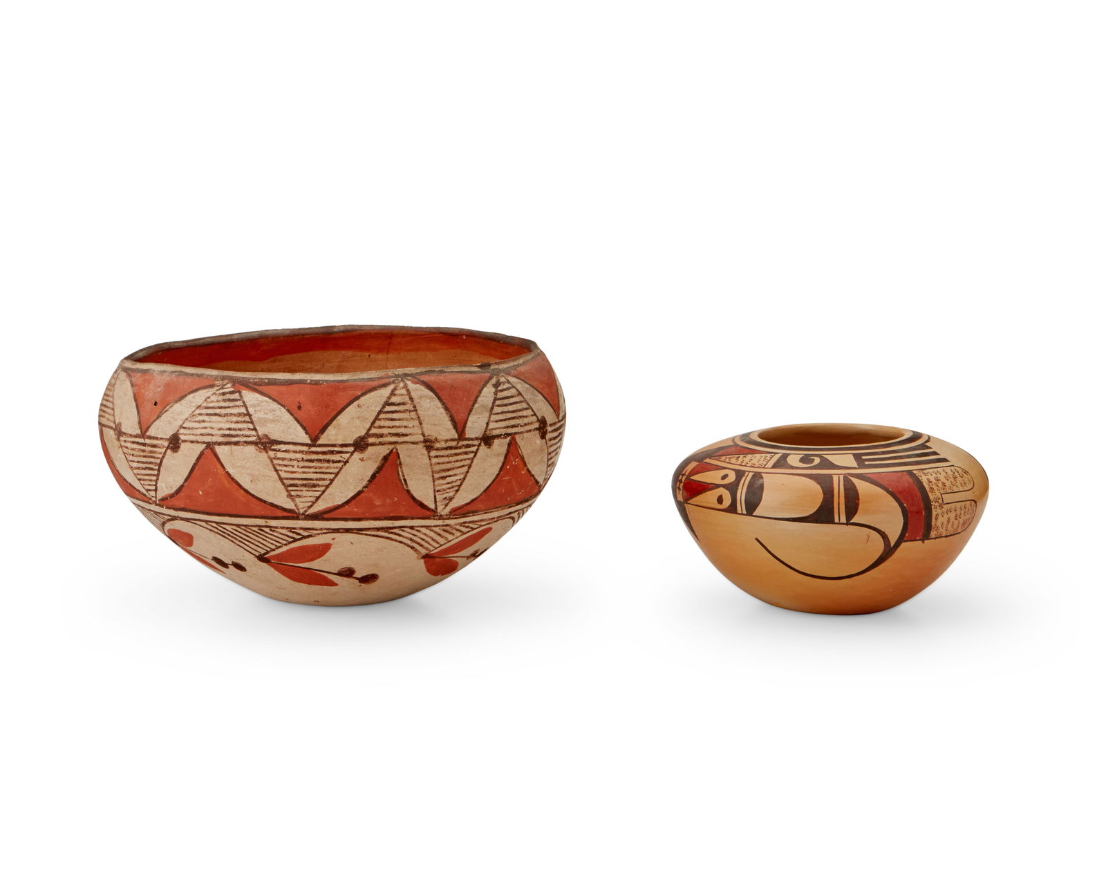 Two Southwest polychrome pottery vessels (1 of 3)