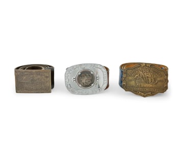 A group of Western-style men's belts