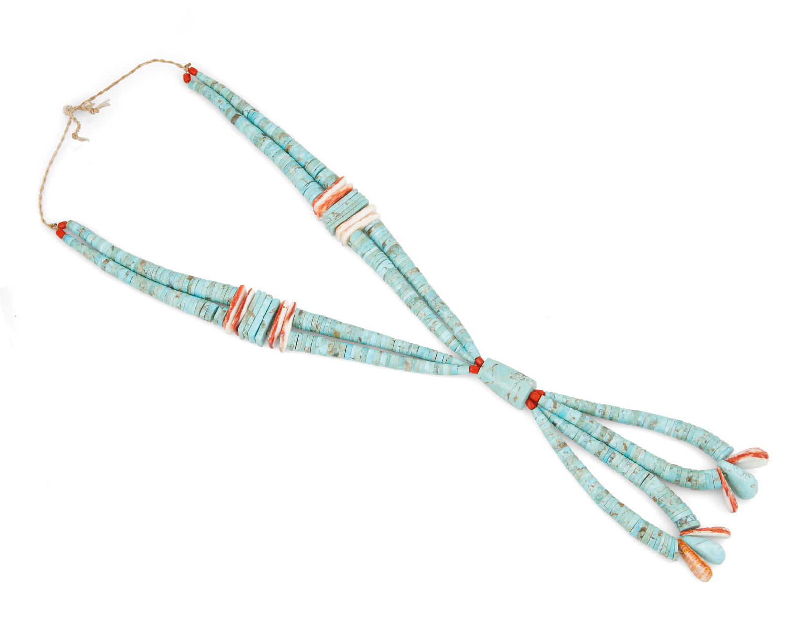 A large Kewa/Santo Domingo Pueblo turquoise necklace (1 of 2)