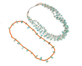 Two Southwest-style necklaces