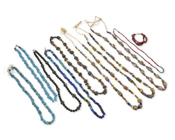 A large group of trade beads including Southwest-style beads