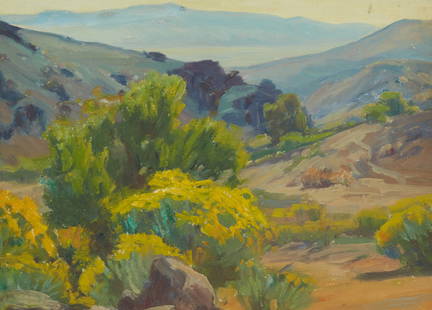 Aaron Kilpatrick (1872-1953), California foothills: Aaron Kilpatrick (1872-1953) California foothills Oil on canvas Signed lower left: Aaron Kilpatrick; numbered "307," verso 12" H x 16" W