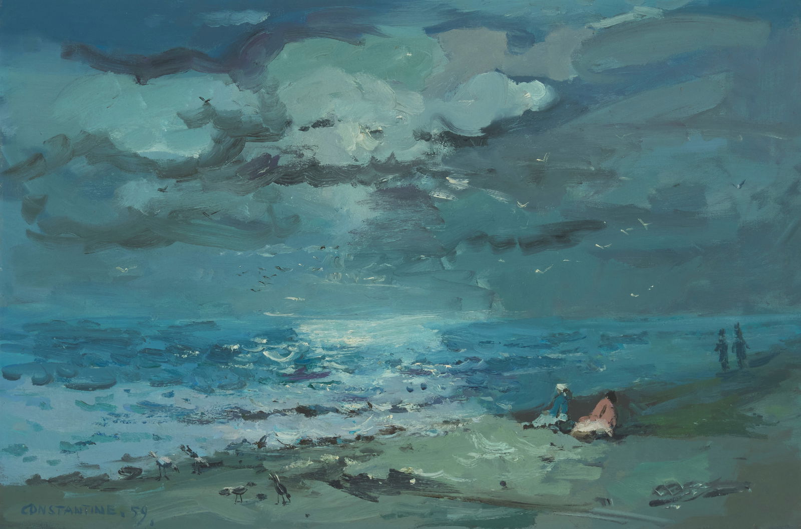 Constantine Cherkas (1919-2011), Figures on the beach, 1959 (1 of 5)