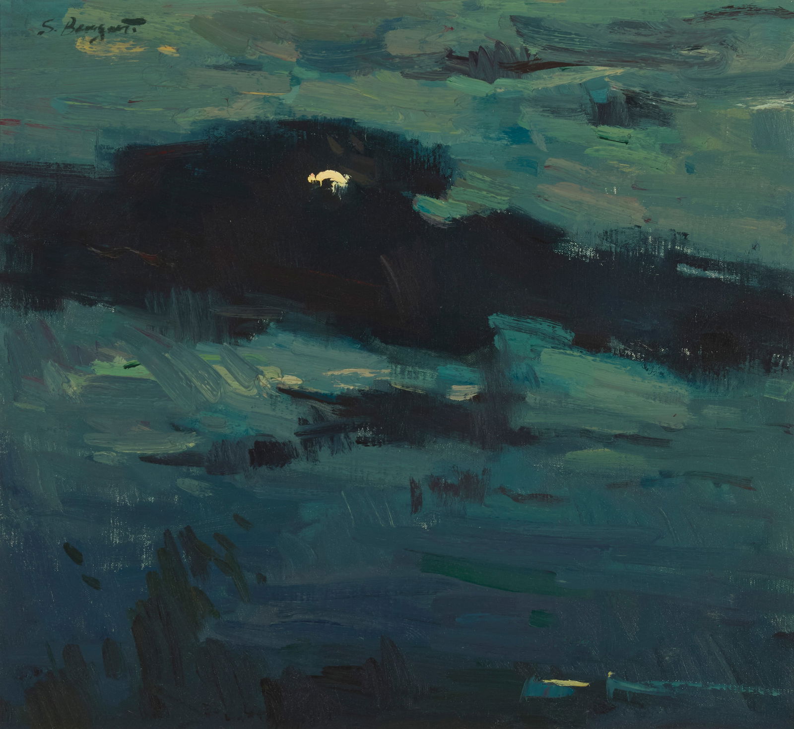 Sergei Bongart (1918-1985), Abstract blue landscape (1 of 6)